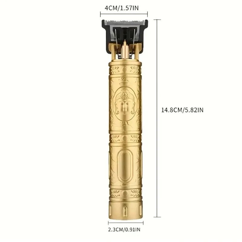 Precision Carving Hair Clipper – Professional Rechargeable Metal Cordless Cordless Trimmer for Men
