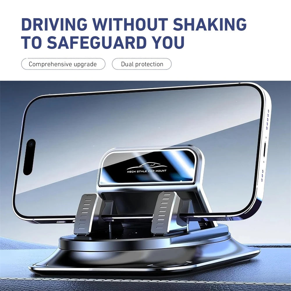 Universal Non-Slip Silicone Car Dashboard Phone Holder 360° Rotating Mount for Head-Up Navigation