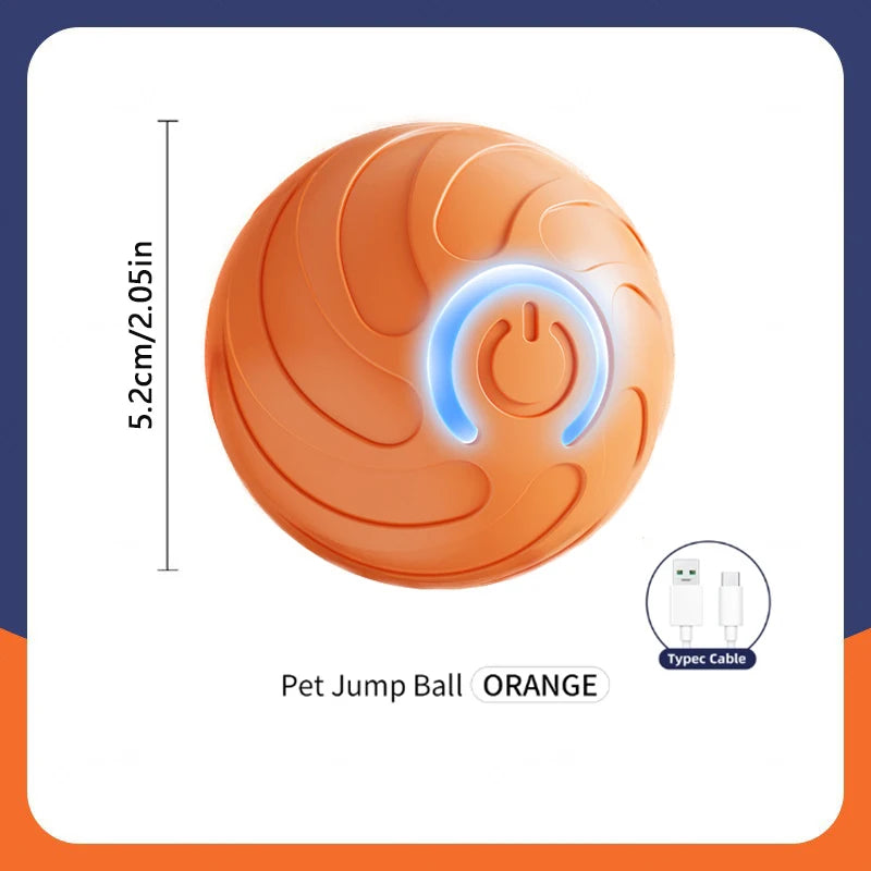Automatic Interactive Pet Ball USB Rechargeable Moving & Bouncing Toy for Dogs & Cats