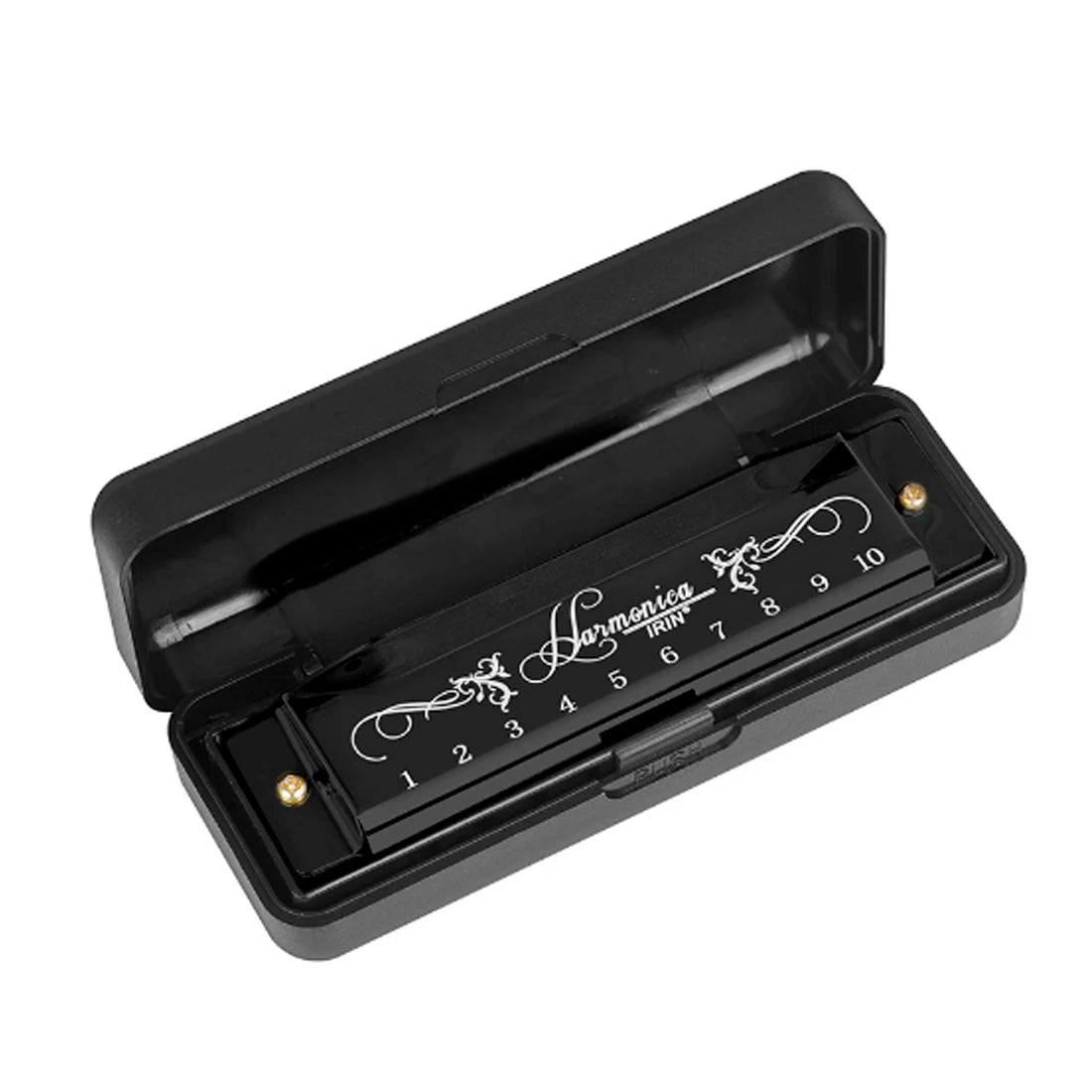 Colorful 10-Hole C Harmonica with Case