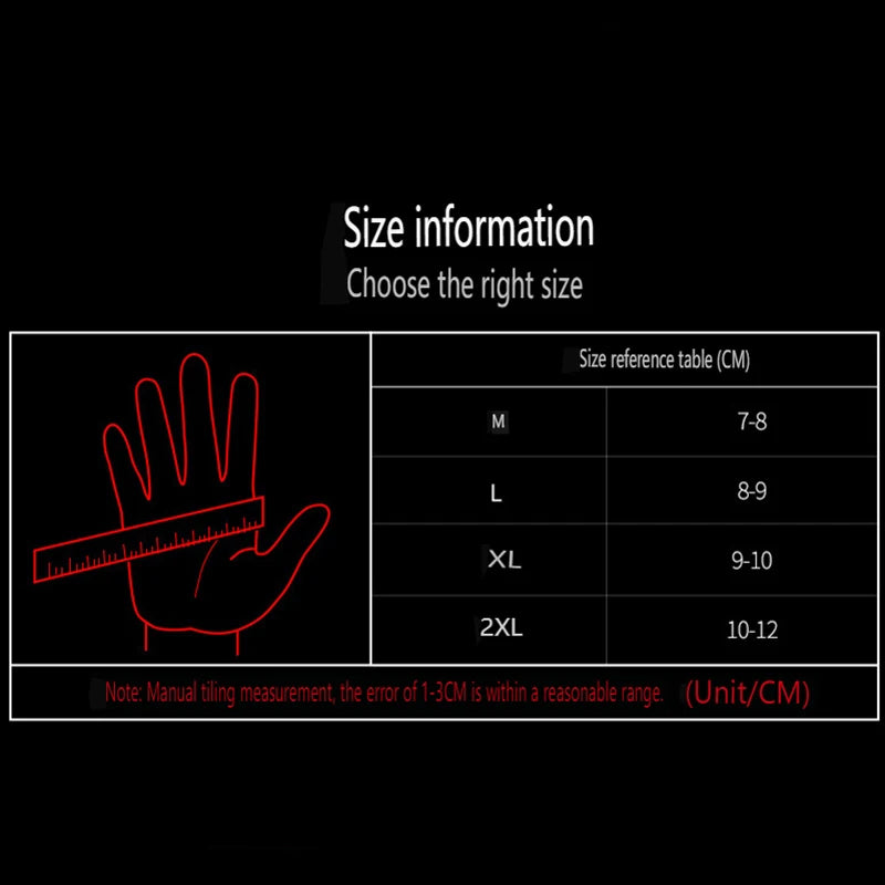 Motorcycle Leather Gloves Unisex – Carbon Knuckle, Touchscreen Winter Riding Gloves for Motorbike, Motocross and ATV