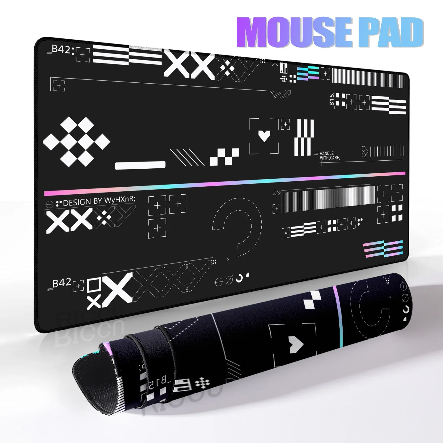 XXL Gaming Mouse Pad Desk Mat 40 x 90 cm (15.7 x 35.4 in) Rubber Anti-Slip Extended Mousepad for Keyboard & PC