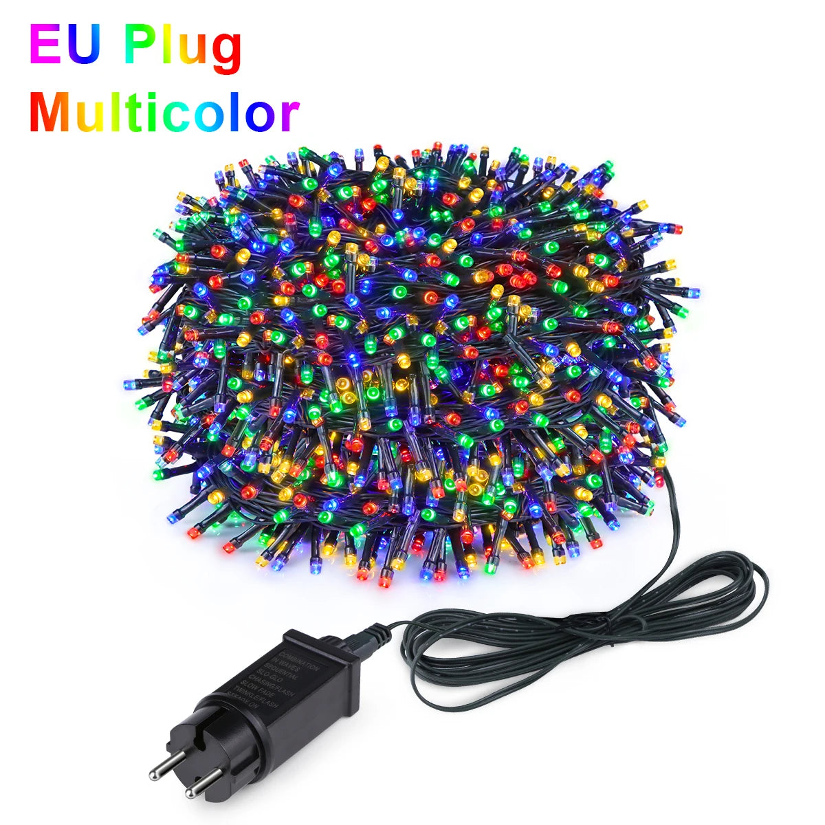 24V Outdoor LED Fairy String Lights – 10m/20m/30m/50m/100m (33ft/66ft/98ft/164ft/328ft) Warm White/White/Multicolor, IP65 Waterproof, 8 Modes