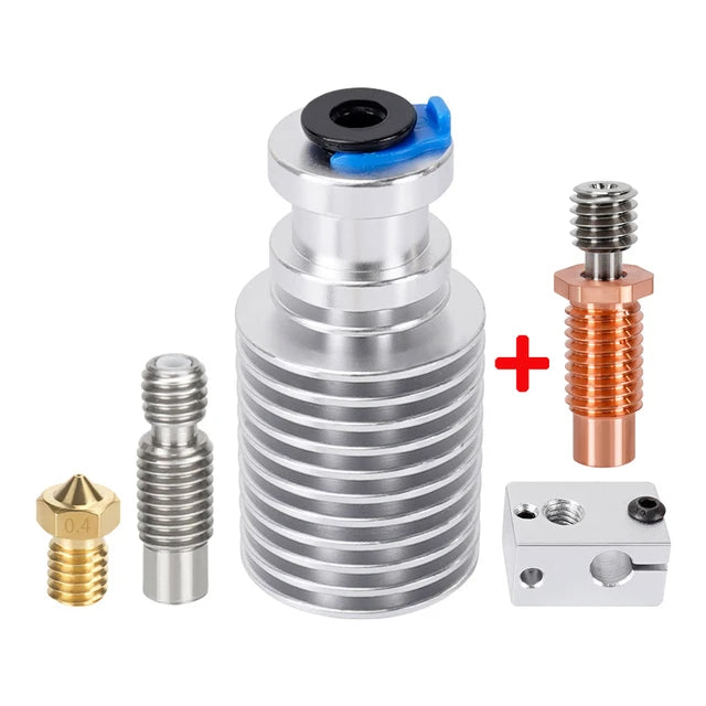 All-Metal 3D Printer Hotend with Bimetal Heatbreak and Remote Heatsink, 1.75mm Filament Compatible