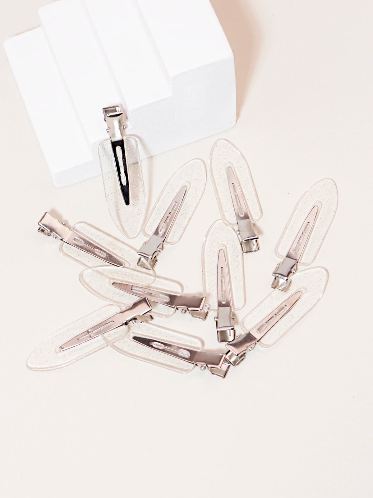 10-Pack Clear Seamless Hair Clips for Wigs and Makeup, Transparent Styling Facial Accessory Clips