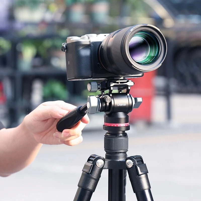 Small Hydraulic Ball Head Camera Tripod Head 360 Panoramic Universal Ballhead for DSLR and Monopod, Supports 10 kg (22 lb)