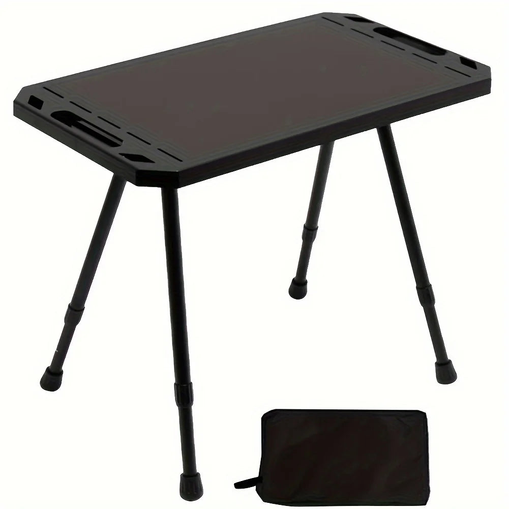 Folding Camping Table - Adjustable Height Ultra-Light Aluminum Alloy Portable Picnic Table