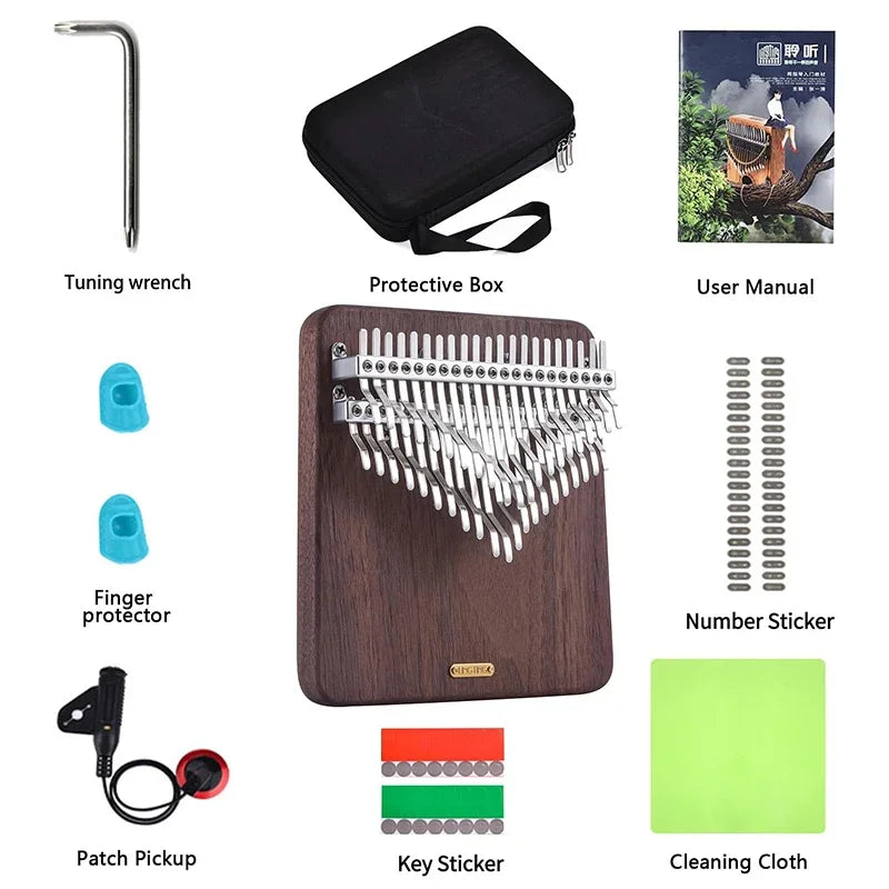 Chromatic Kalimba 34 & 42-Key C Key Thumb Piano Portable Professional Musical Instrument Gift