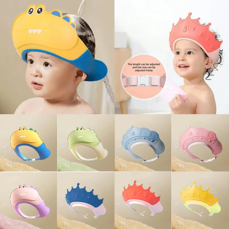Adjustable Baby Shower Cap – Infant & Toddler Shampoo Shield with Ear Protection