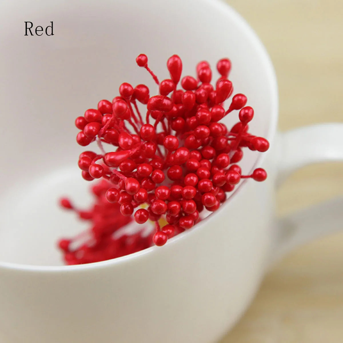 120-150 Pcs 55mm (2.17 in) Artificial Flower Stamens - Multicolor Double-Head DIY Wedding & Scrapbook Decorations
