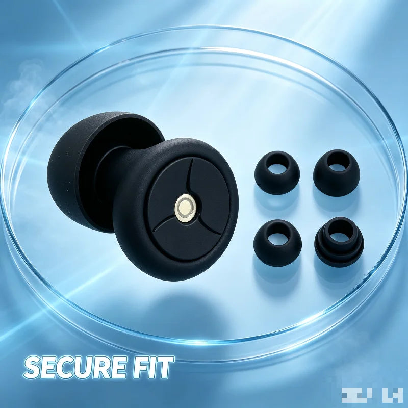 Noise-Canceling Earplugs for Sleeping, 50 dB Reusable Silicone Earplugs with Multiple Ear Tip Sizes