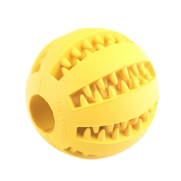 Dog & Cat Chew Toy Ball, Non-Toxic Bite-Resistant Treat Feeder & Dental Cleaning Ball