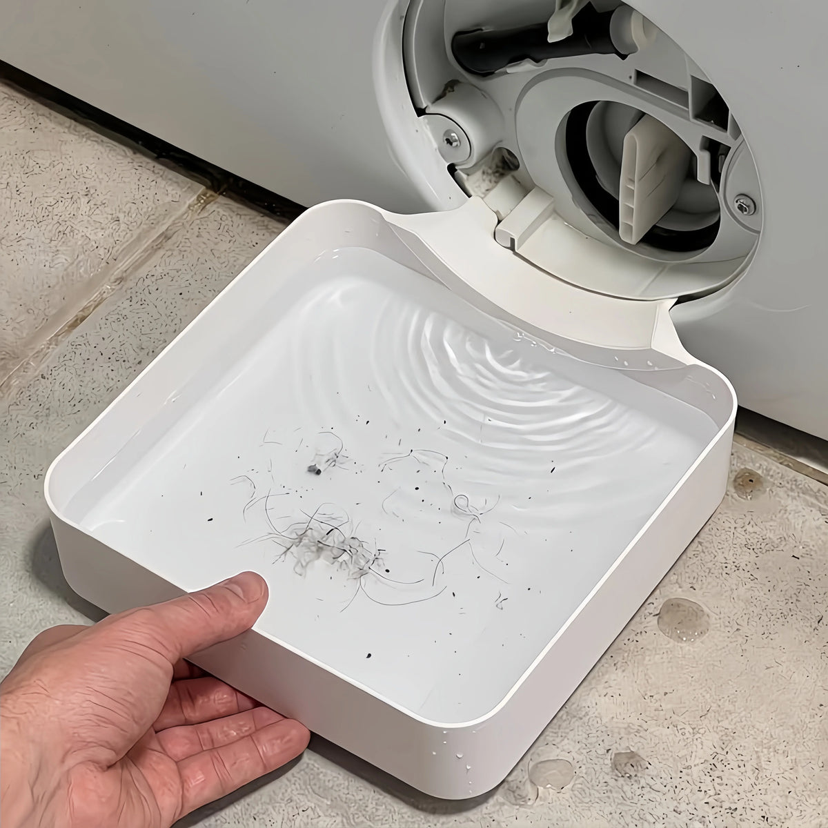 Washing Machine Drain Water Collection Tray with Lint Filter No-Overflow Drip Tray for Laundry Room