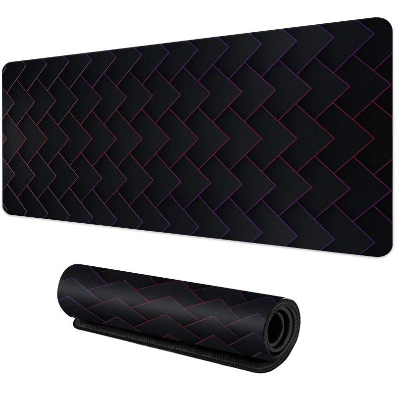 Large Gaming Mouse Pad Red Blue Gradient Non-Slip Rubber Sewn Edge Desk Mat for Keyboard & PC