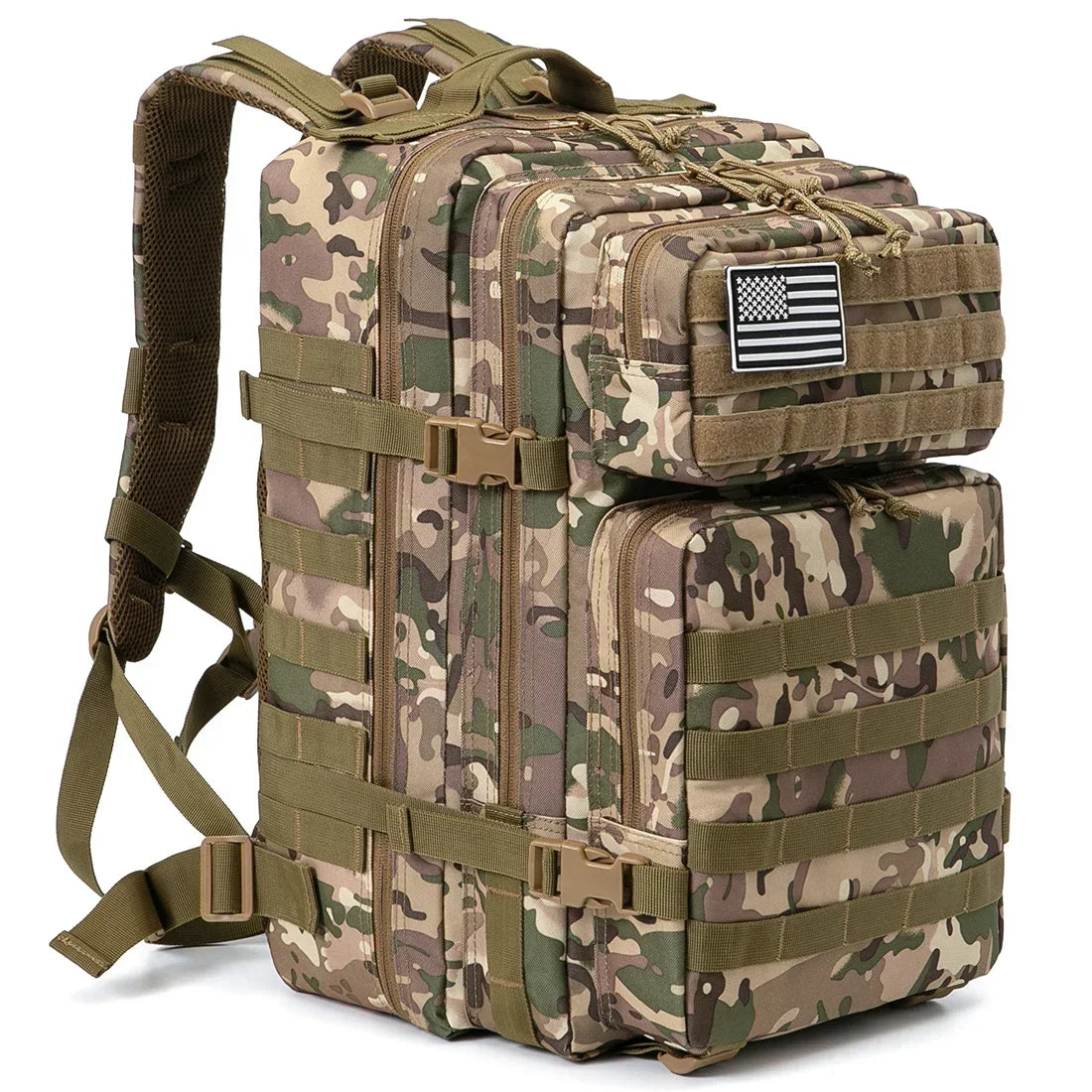 45L (11.9 gal) Tactical Backpack – Large Capacity Molle 3-Day Assault Pack for Hiking, Camping & Trekking