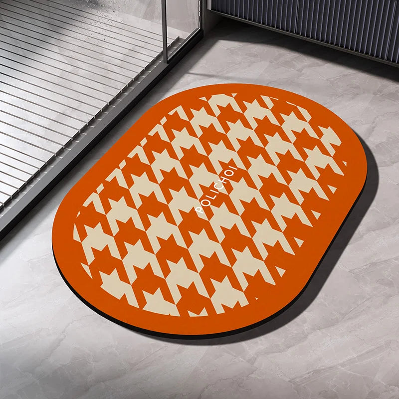 Diatomite Quick-Dry Bath Mat – Absorbent Anti-Slip Bathroom Rug, Washable Shower & Toilet Floor Mat, Multiple Sizes 30×40 to 60×90 cm (11.8×15.7 to 23.6×35.4 in)
