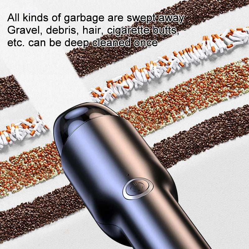 10000Pa Portable Wireless Mini Vacuum Cleaner - Rechargeable Handheld Wet/Dry Car & Home Pet Hair Cleaner