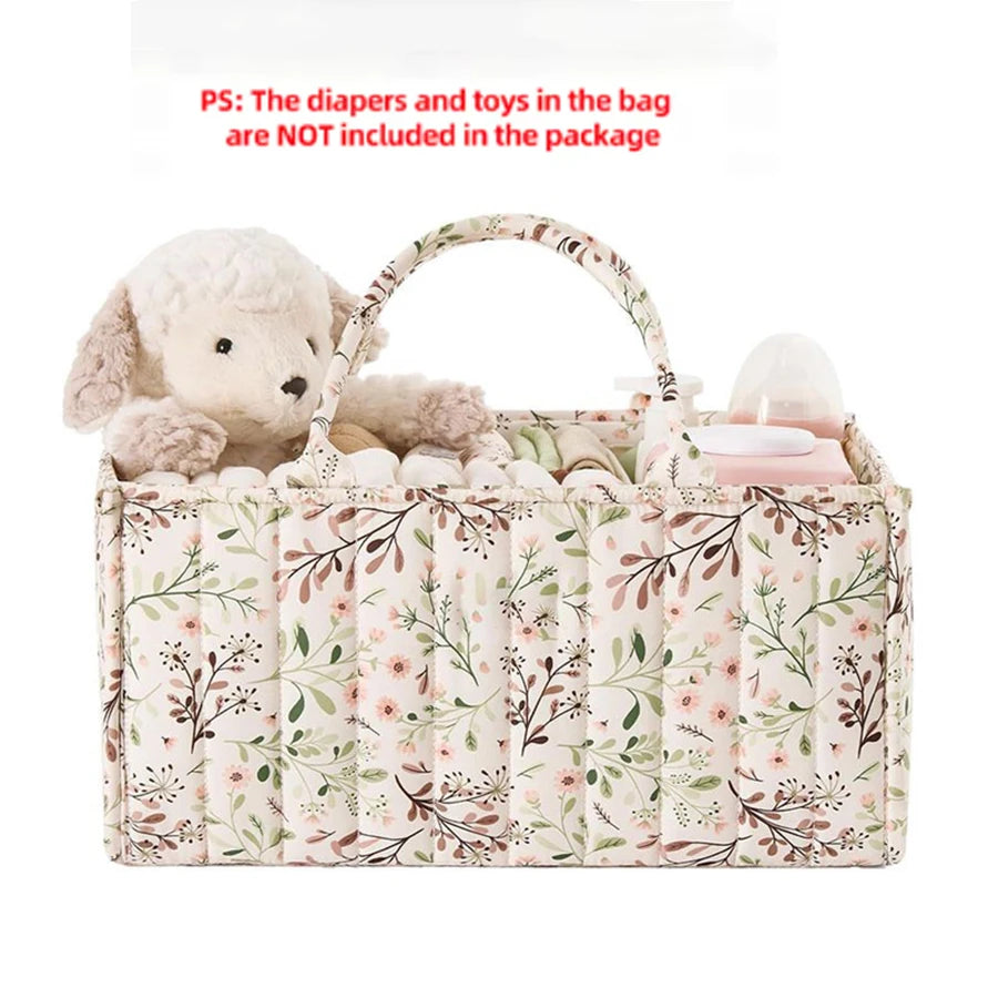 Portable Folding Baby Diaper Organizer Caddy – High-Capacity Diaper Stacker & Storage Bag