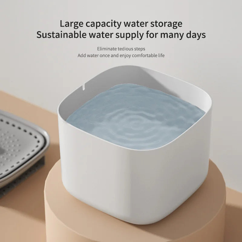 3L (0.79 gal) Cat Water Fountain — USB Electric Silent Auto-Recirculating Pet Water Dispenser with Filter