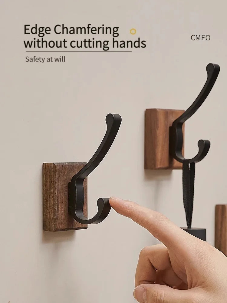 Aluminum Adhesive Robe Hook - Wall-Mounted Viscose Hook for Towels, Coats and Bags (1-3 Hooks)