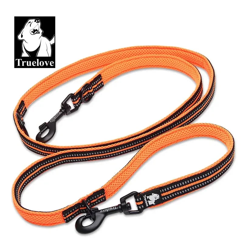 7-in-1 Adjustable Hands-Free Dog Leash - Reflective Multi-Function Double Lead for 2 Dogs (2.0 m / 6.6 ft, 2.5 m / 8.2 ft)