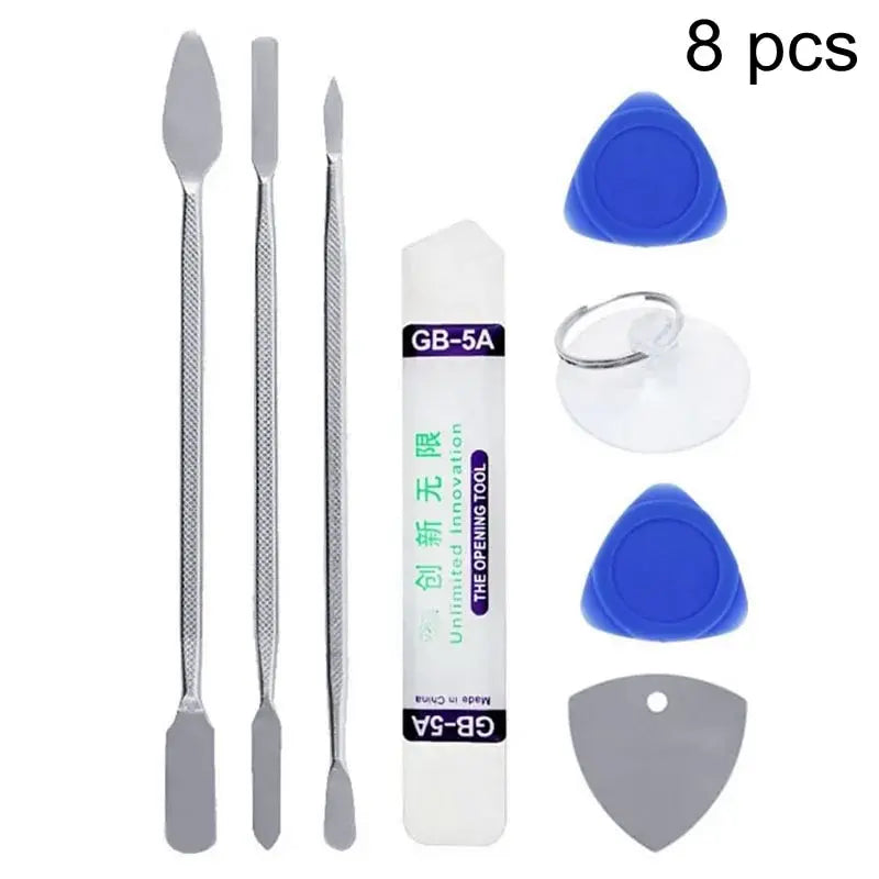 8-in-1 Metal Spudger & Prying Tool Kit for Phone, Tablet & Laptop Repair