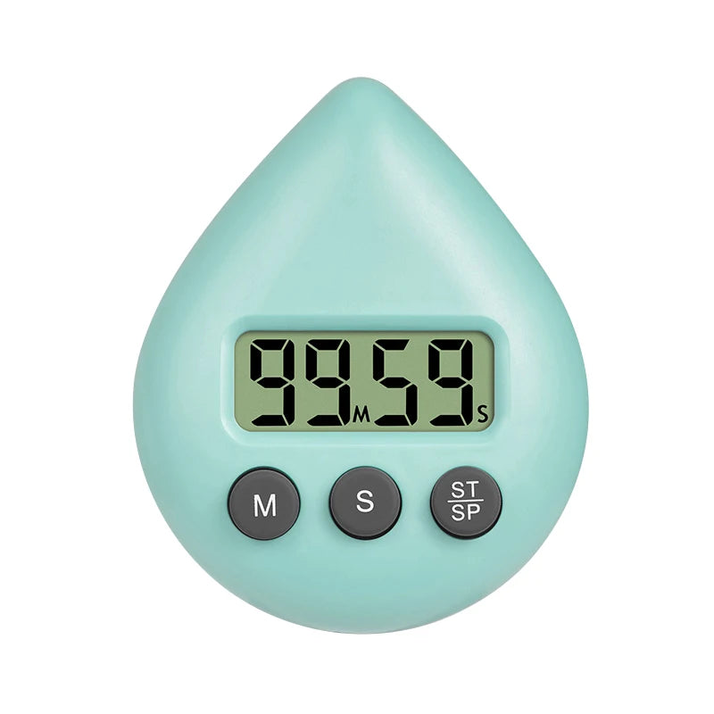 Waterproof Digital Shower & Kitchen Timer with Magnetic Backing, Suction Cup and Wall Mount - Countdown/Count-Up