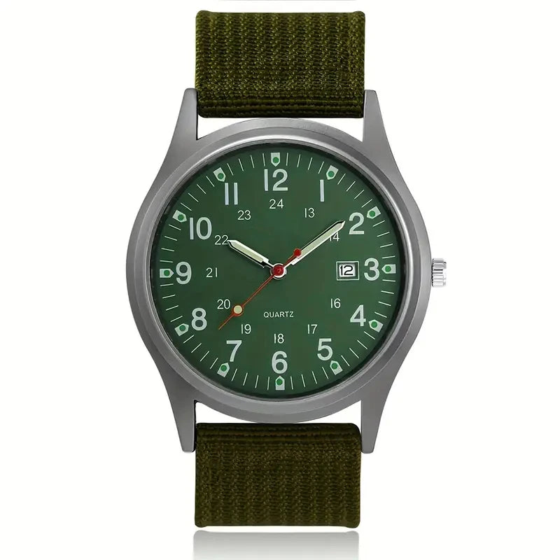 Men's Large Dial Quartz Watch 38mm (1.5 in) - Luminous Hands, Alloy Case & Bracelet, Fashion Casual
