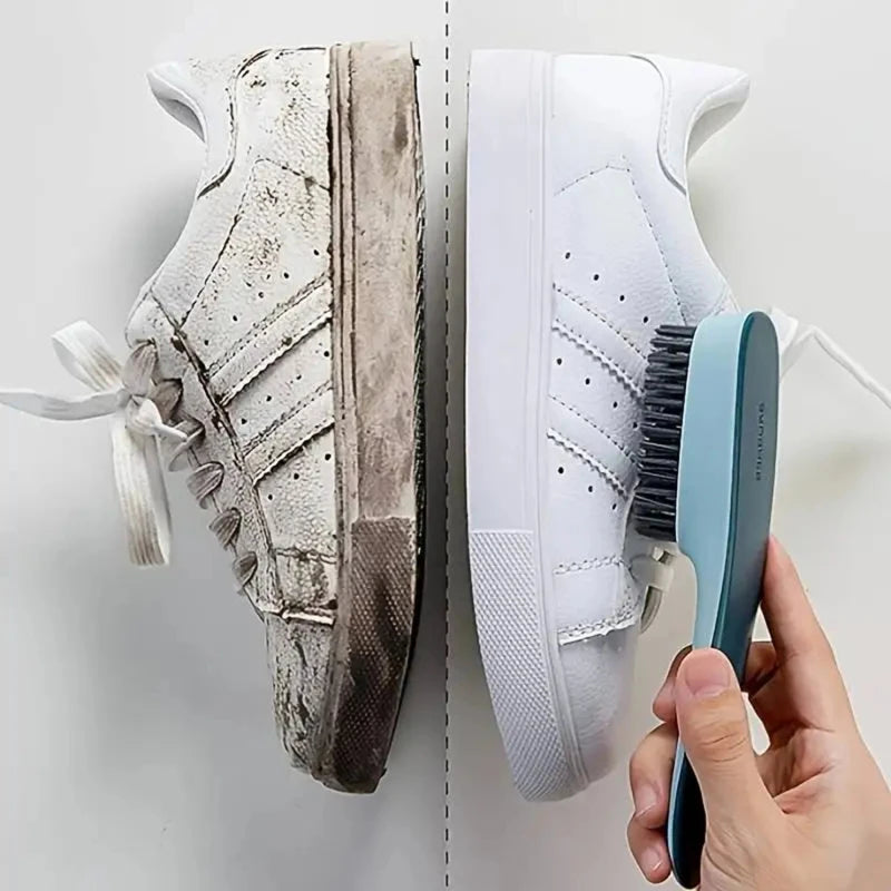 Multi-Purpose Shoe & Clothes Cleaning Brush – Plastic Scrub Brush (17 x 4 x 3 cm / 6.7 x 1.6 x 1.2 in) – 1/2/4-Pack