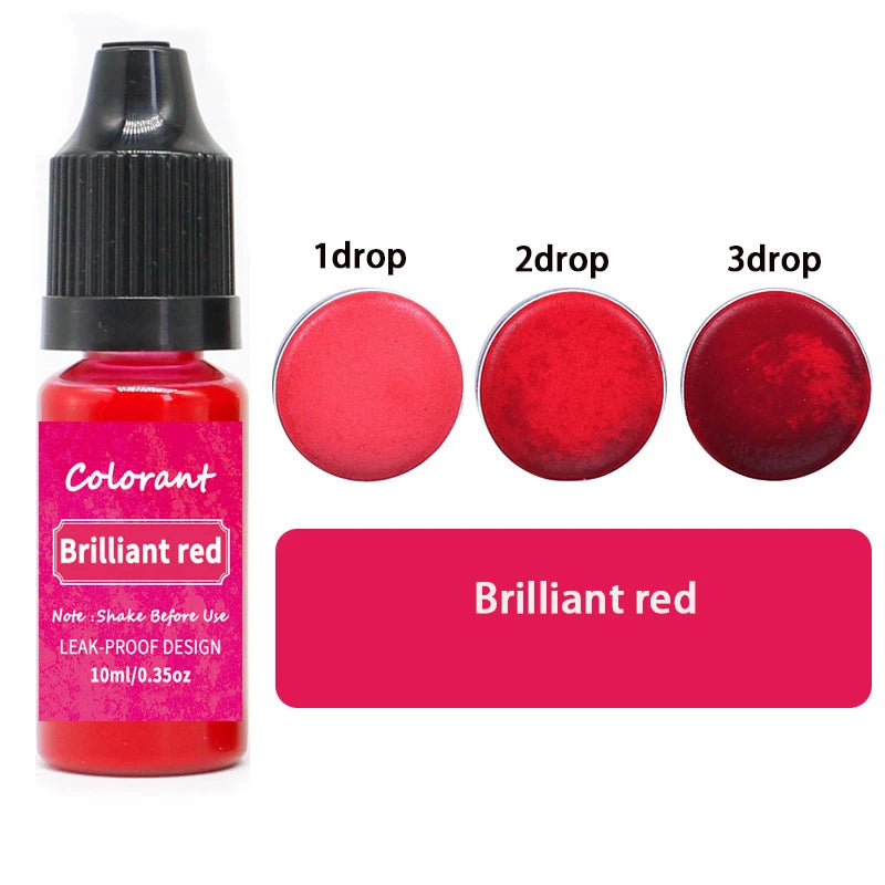20-Color 10ml Candle Dye Liquid Colorant Set for Candle Making Soap Resin DIY Crafts