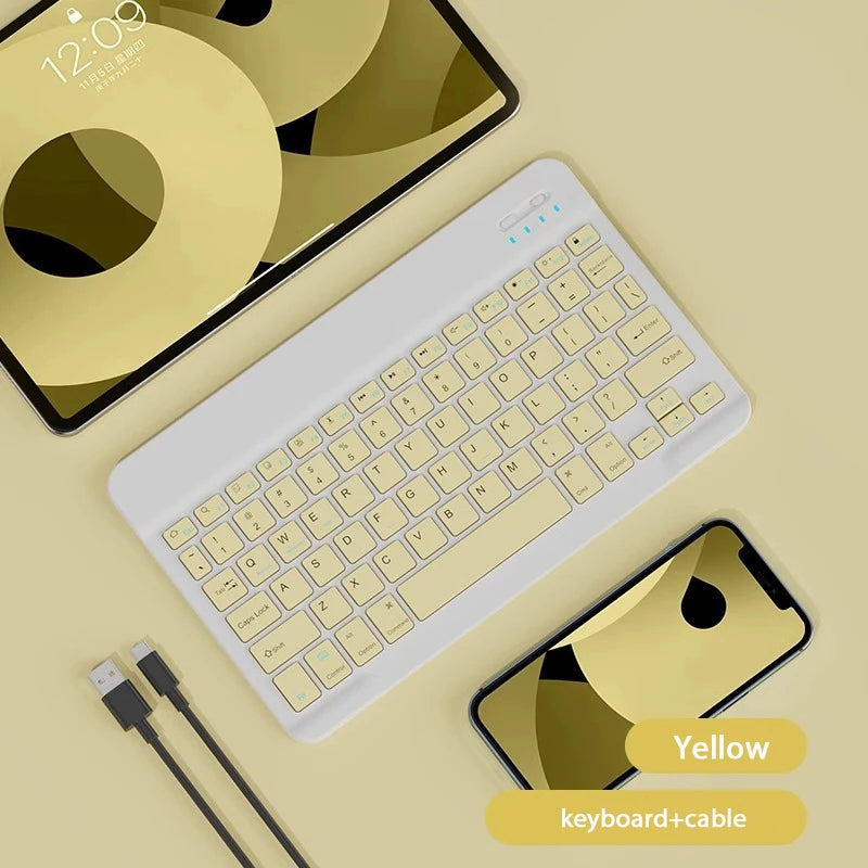 Magnetic Bluetooth Rechargeable Keyboard for 10–11.5 Inch (25–29 cm) Tablets — Fits 10", 10.2", 10.9", 11", 11.5"