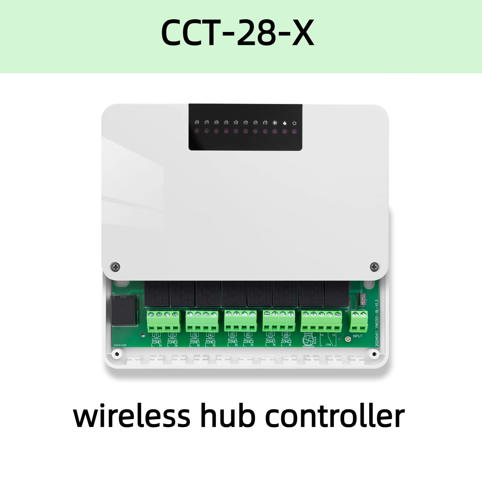 8-Zone Wireless Thermostat Hub – Central Heating Controller for Underfloor Heating, Boiler & Pump Control (Tuya/Smart Life, Alexa, Google Home)