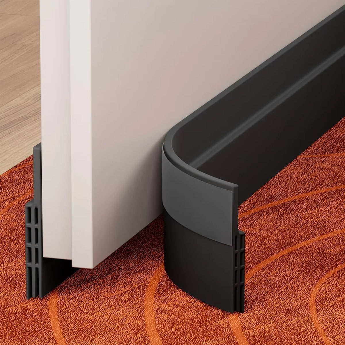 Thickened Self-Adhesive Silicone Door Bottom Seal Strip 1M (3.6 cm / 1.42 in) Weatherproof Soundproof Dustproof Gap Sealer