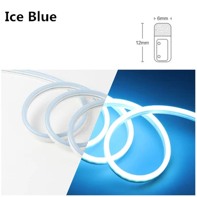 6mm LED Neon Flex Strip Waterproof Rope Light 5V/12V/24V for DIY Signs - Red Green Blue Yellow Pink White