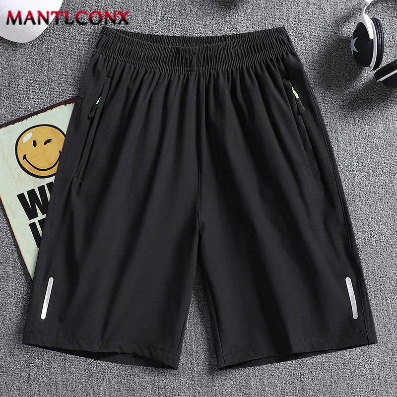 Men's Quick-Dry Summer Running Shorts with Zipper Pockets - Gym & Jogging Sport Shorts (Black, Dark Gray, Dark Blue)