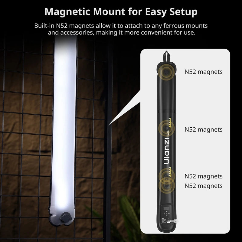 20W Portable Inflatable Air Tube Light Bi-Color 2700K–6500K TPU for Portrait Photography and Live Stream