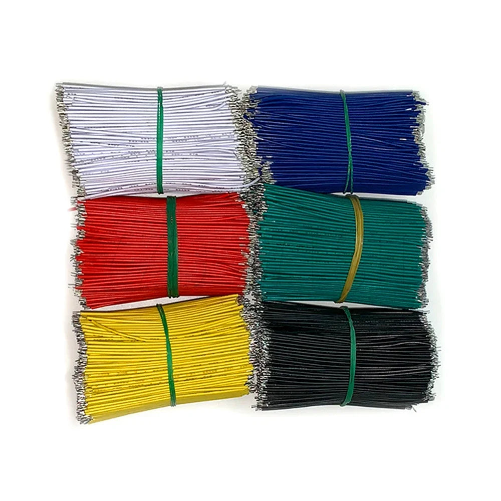 120-Pack 24AWG 8cm (3.15 in) Tin-Plated Jumper Wires for Breadboard PCB Soldering 6-Color Set