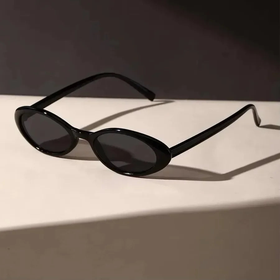 Small Oval Leopard Print Sunglasses - Retro Travel Fashion Shades, UV400 Protection