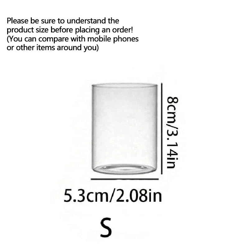 Clear Cylinder Borosilicate Glass Candle Holder Pillar Vase for Wedding & Party Centerpieces (Candles Not Included)