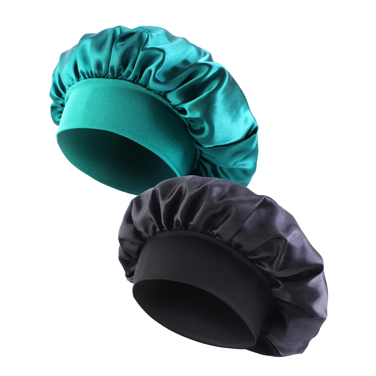 Women's Satin Wide-Brim Sleep Bonnet – Elastic Hair Care Night Cap, One Size
