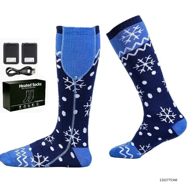 Rechargeable Heated Socks 6000mAh Electric Thermal Ski & Snowboard Foot Warmers for Winter Outdoor Sports