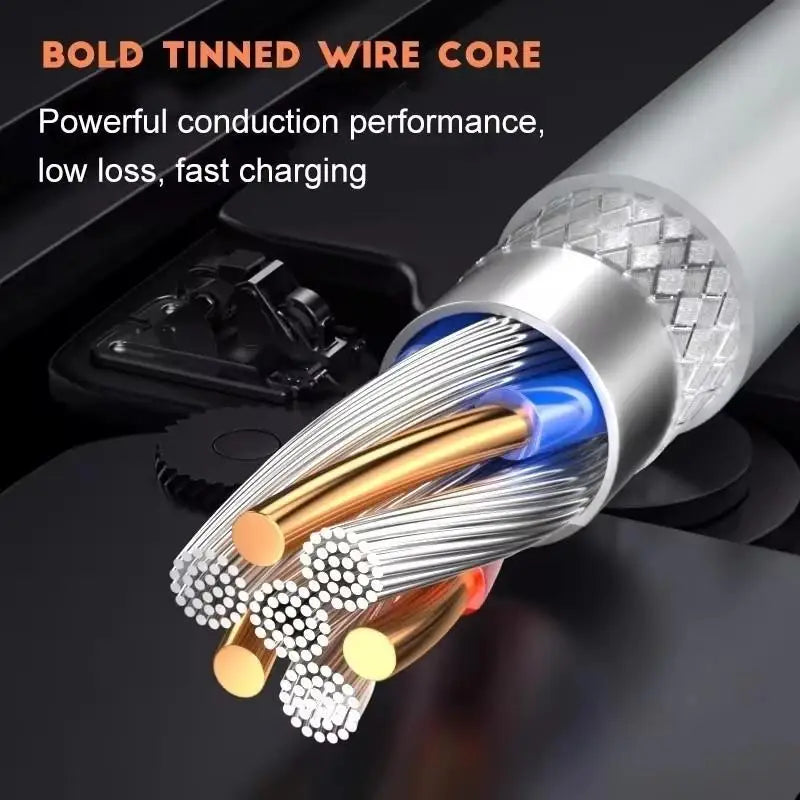4-Pack USB-A to USB-C Fast Charging Cable — 6A 120W, 1m/2m High-Speed Data Sync for Android Phones