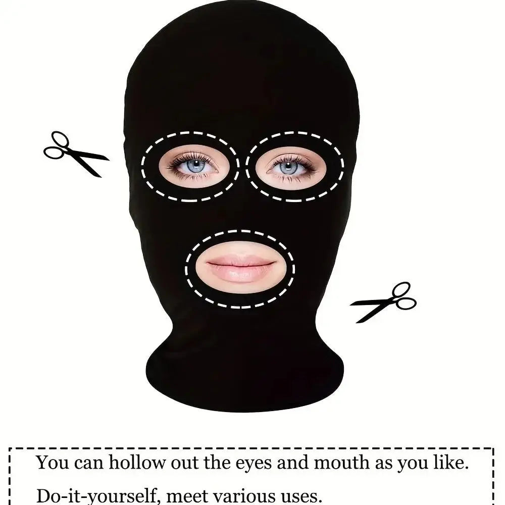 2-Pack Breathable Hooded Spandex Full-Face Masks for Adults – Cosplay, Halloween, Party, Carnival