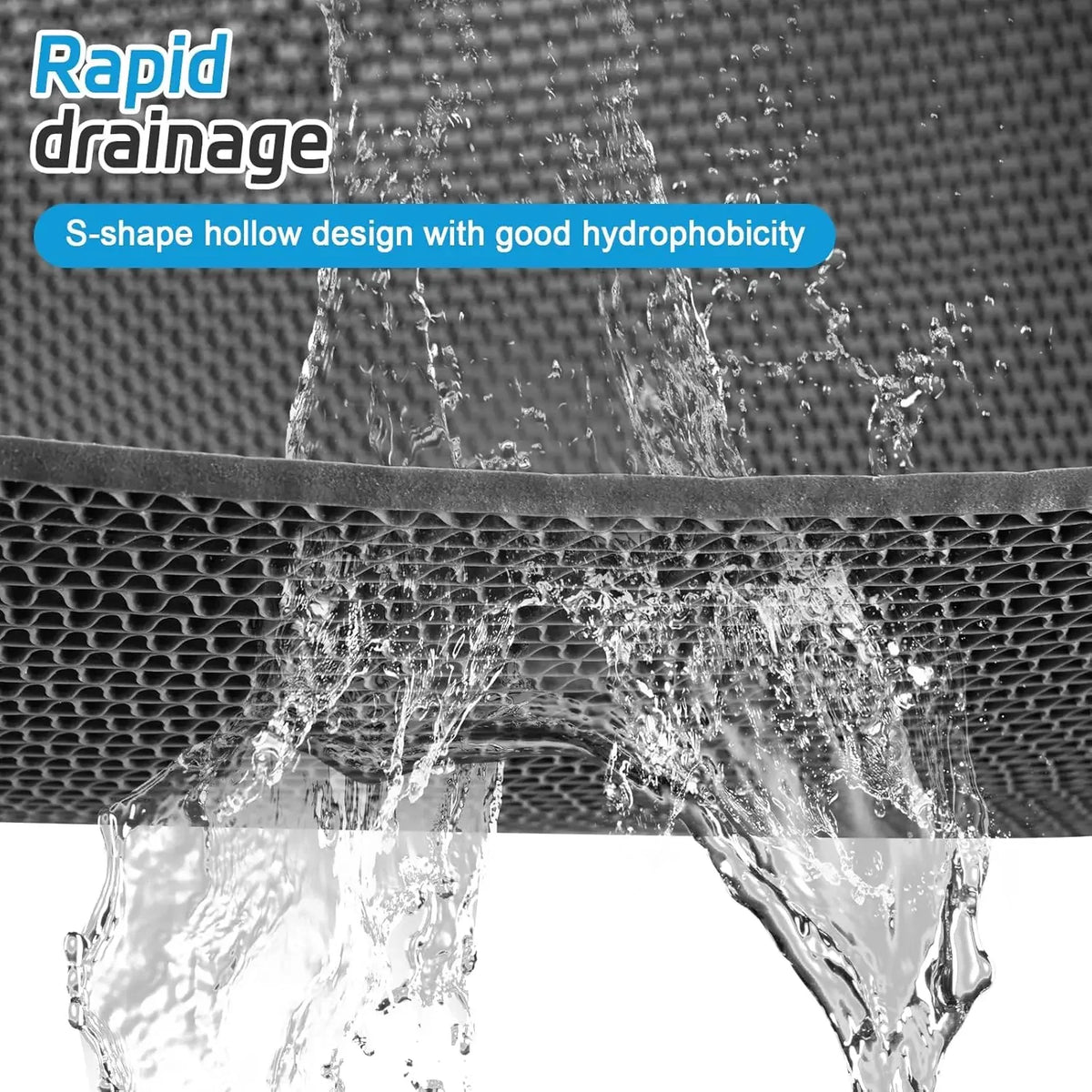 FanzyMarket PVC non-slip waterproof floor mat with textured surface, suitable for bathroom, kitchen, or pool areas.