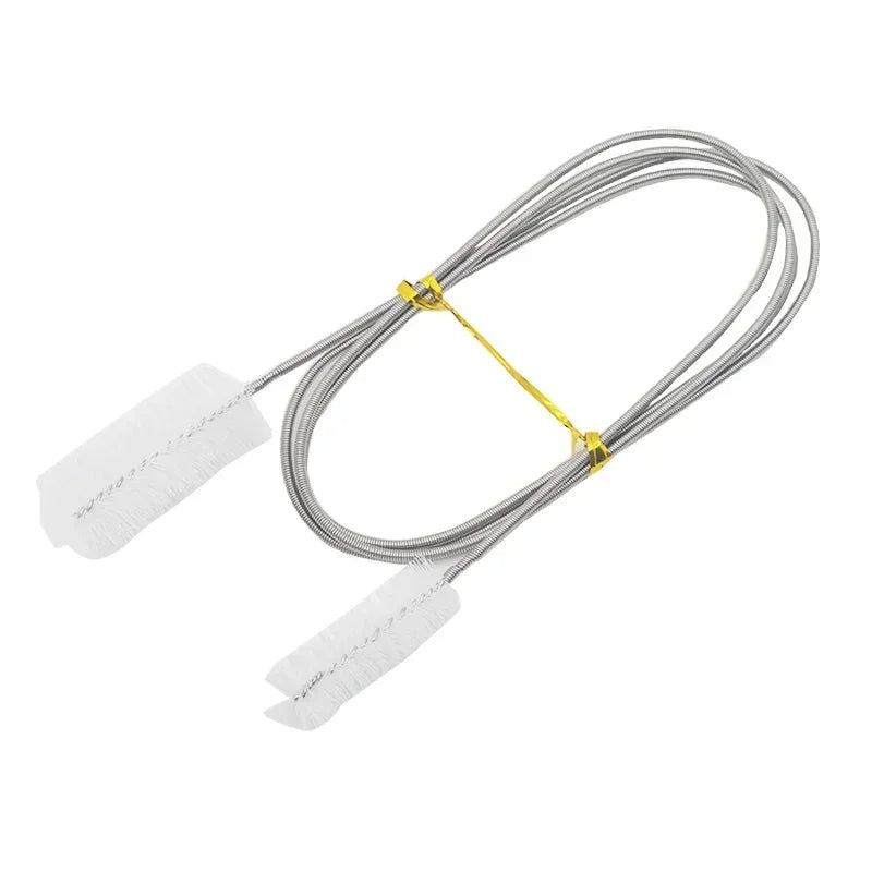 Aquarium Tube Cleaning Brush Flexible Stainless Steel Hose & Filter Pump Brush for Fish Tanks (35.4 in / 90 cm, 61.0 in / 155 cm)