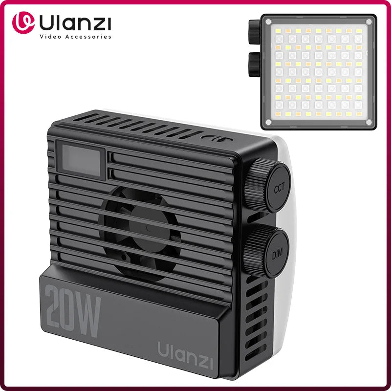 20W RGB Pocket LED Video Light CRI 95+ 2500K–9000K Dimmable USB-C PD Portable Camera Light for Vlog, Livestream & DSLR