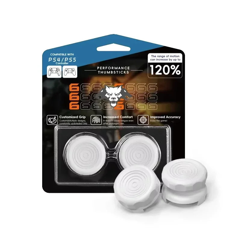 High-Rise Thumbstick Extenders for PS4, PS5 & 8BitDo Ultimate Controller – 2-Pack Silicone Joystick Grips