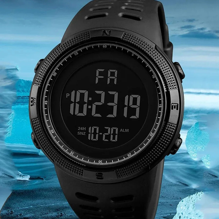 LED Digital Sports Watch 50 mm (2.0") Luminous Military Style Water-Resistant for Men, Boys & Teens
