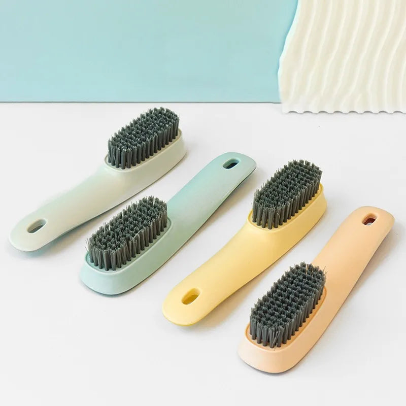 Multi-Purpose Shoe & Clothes Cleaning Brush – Plastic Scrub Brush (17 x 4 x 3 cm / 6.7 x 1.6 x 1.2 in) – 1/2/4-Pack