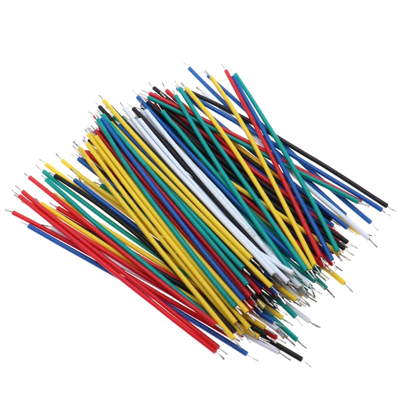 120-Pack 24AWG Tin-Plated Jumper Wires 3.15in (8cm) Breadboard PCB Solder Cable 6 Colors (20pcs Each)